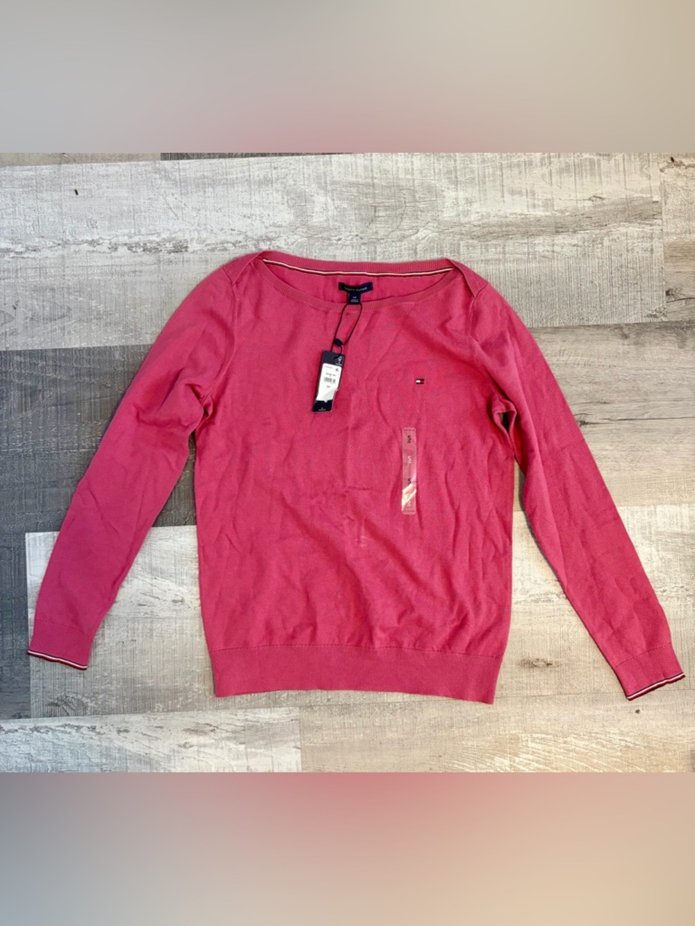 Tommy Hilfiger Rose Pink Lightweight Crewneck Sweater